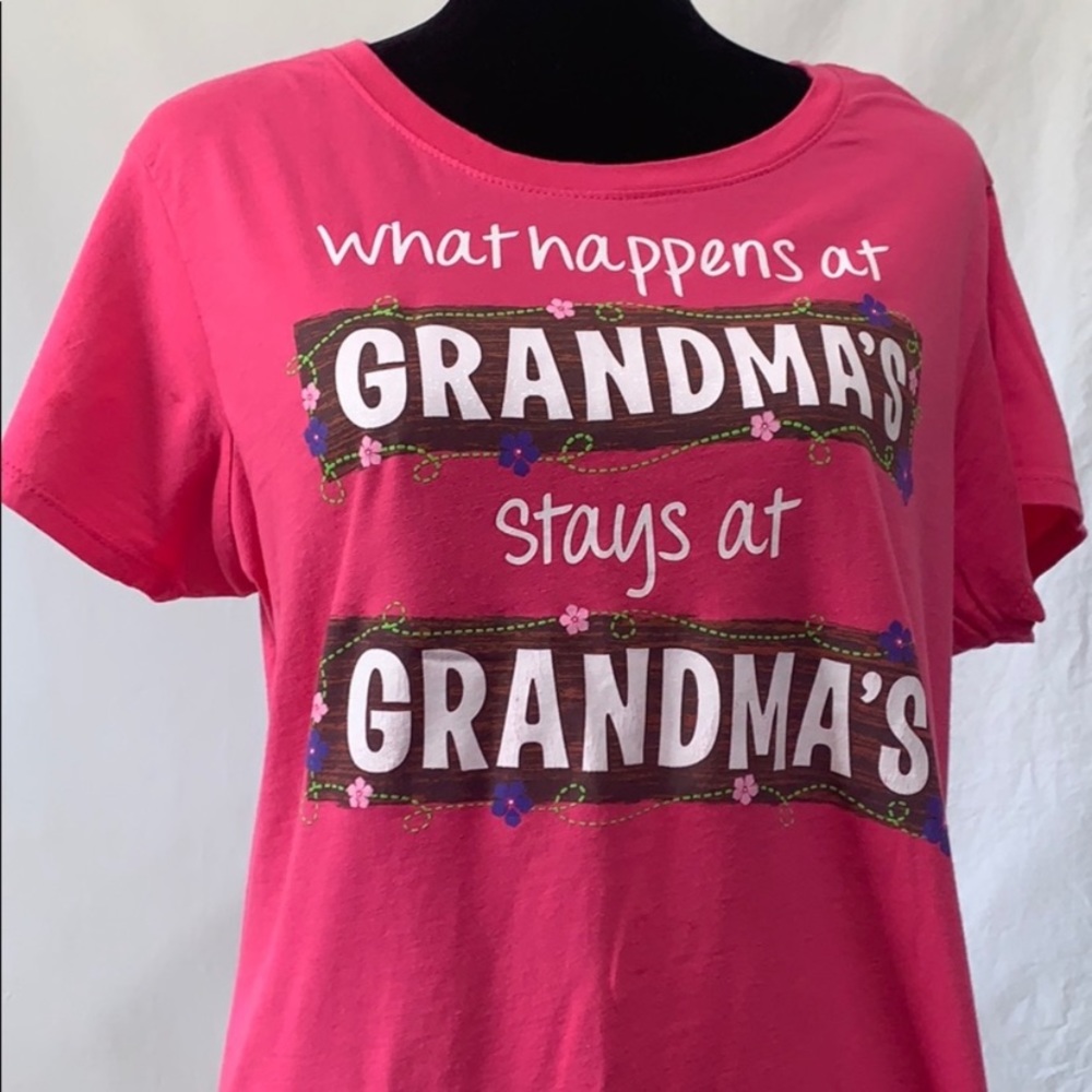 Mother’s Day Tee- “what Happens at Grandma’s “